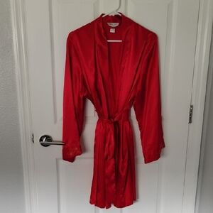 Morgan Taylor Vibrant Red Satin Robe- FREE!!